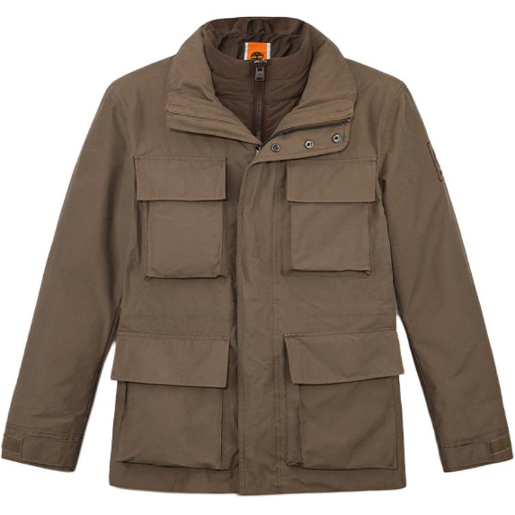Timberland Casual Warm Hooded Waterproof Windproof Breathable Jacket Men Jacket Chocolate A5MBP-BK0