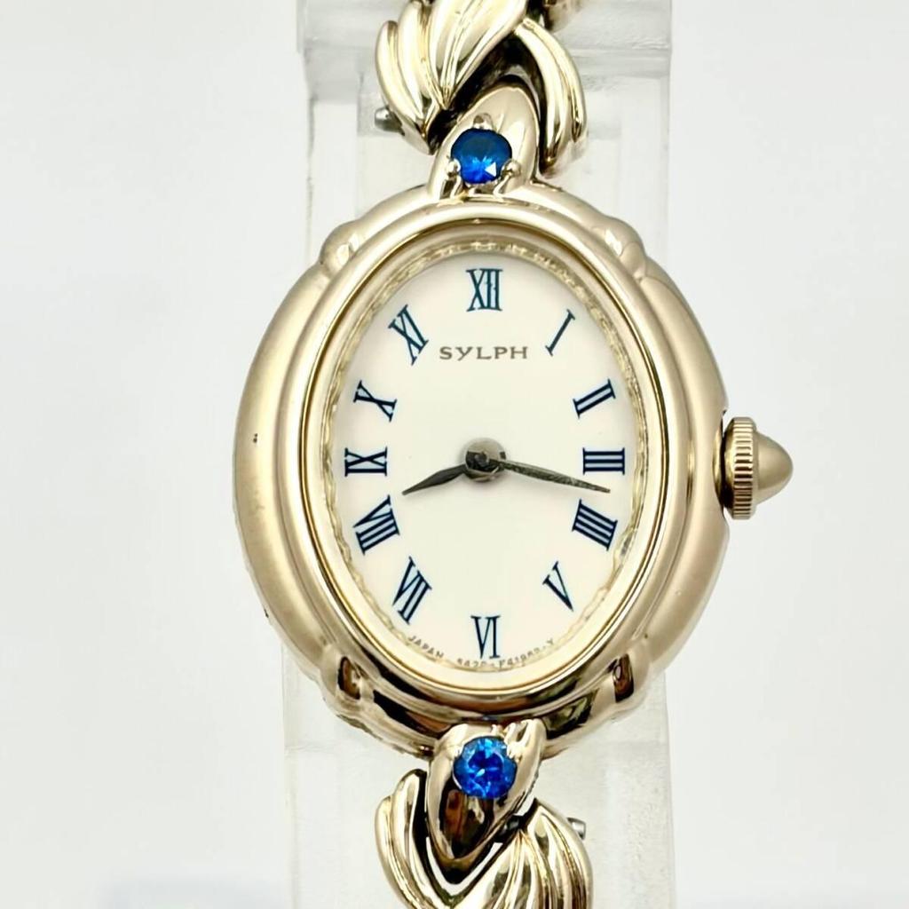 Used [New Battery] CITIZEN SYLPH Women's Watch 2P Color Stone Roman Gold 5420-F41353 1120069