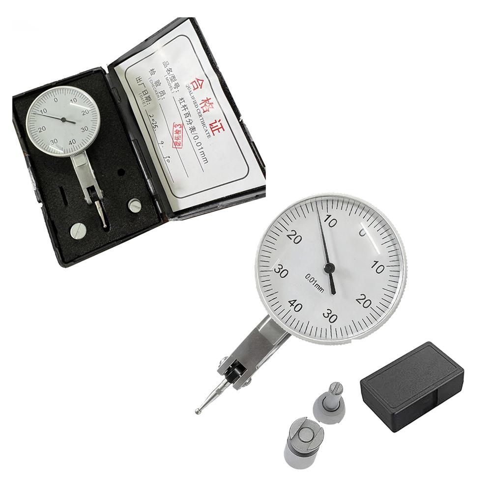 1pc Lever Dial Gauge 0-0.8mm Dial Indicator Accurate Measurement Tool For Mechanical Engineering Instrument Parts