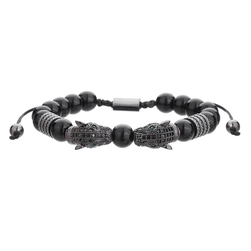 Geometrisches verstellbares Armband mit Zirkonsteinen für Männer und Frauen Geschenk
