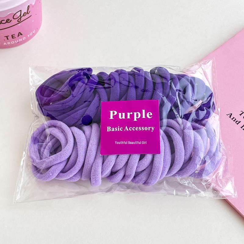 50-Pack Japanese-Style Hair Ties: Simple Rubber Bands & Bun Accessories for Women