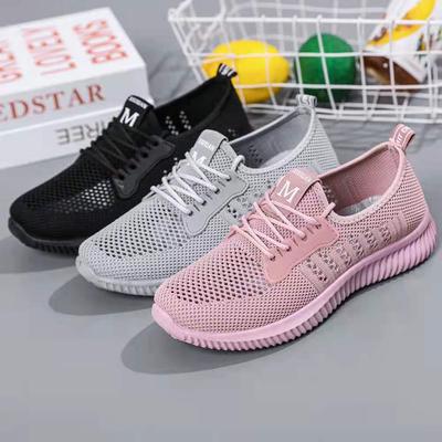 Damenschuhe 2025 Mesh-Plateauschuhe Damen Atmungsaktive Schnür-Sneaker Damen Ausgehöhlte Freizeitschuhe Zapatillas De Deporte