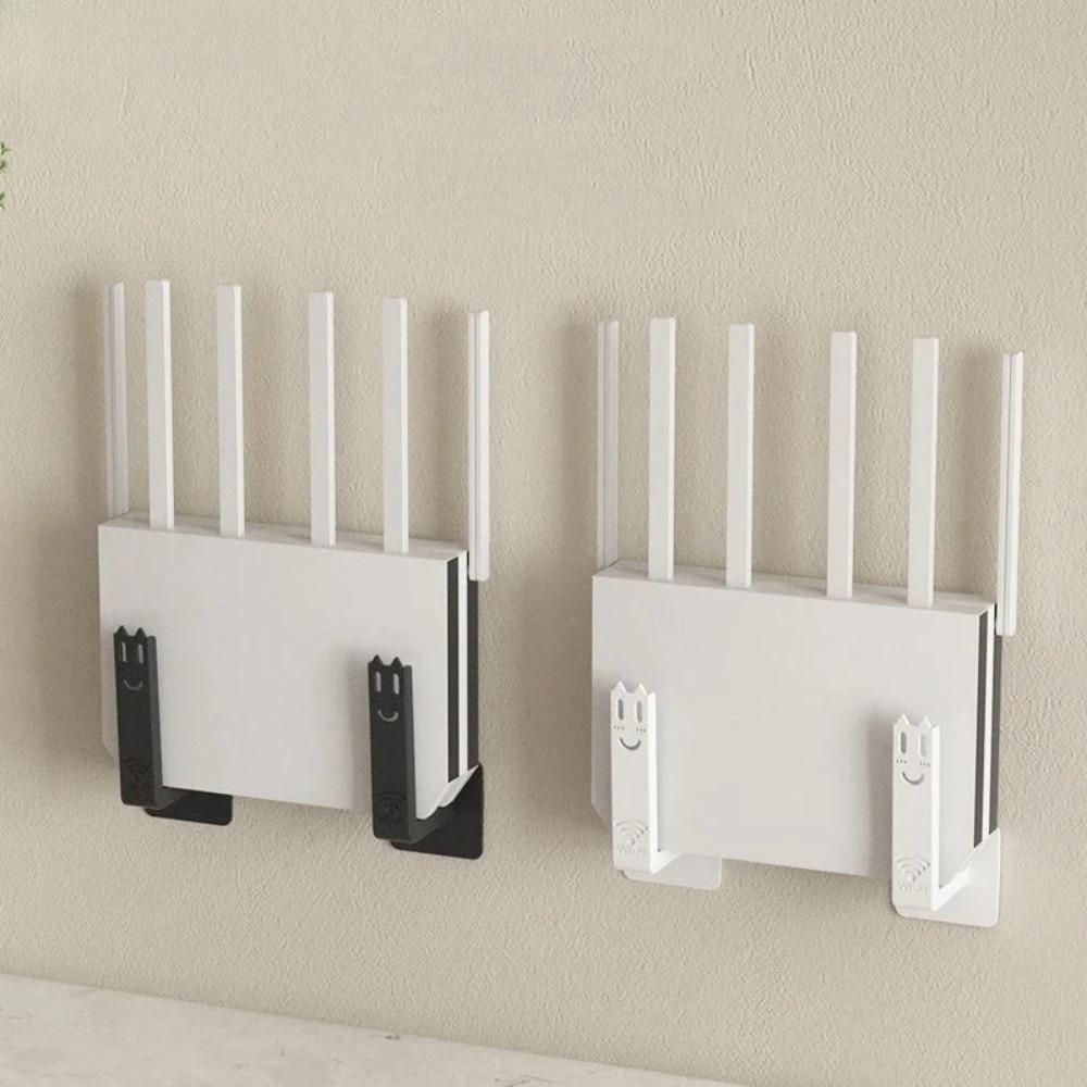 Wall-Mounted Router Rack With Integrated Storage Box And Socket Strip Holder – Space-Saving, Punch-Free Installation Bracket