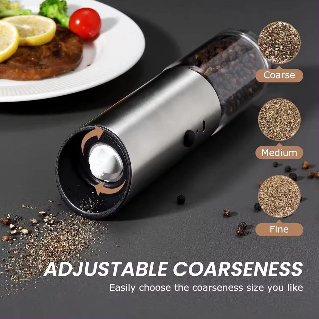 Adjustable Transparent USB Rechargeable Electric Pepper Grinder