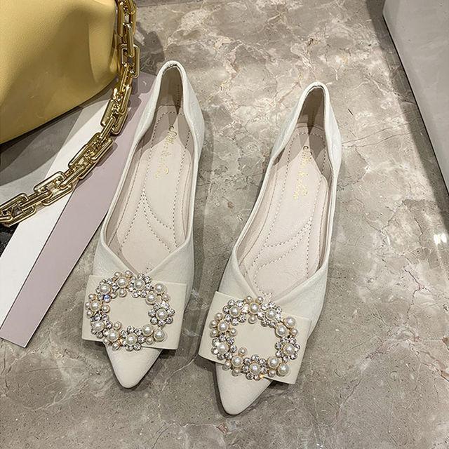 Women In Flat Shoes Spring Versatile Simplicity Shoes For Women Sneakers Shoes For Women Flats Shoes White Women Shoes