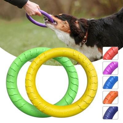 New Interactive 18CM Ring Toy for Large Breed Dogs - Engaging and High-Quality Design for Pulling, Biting, and Flying Play - Dur