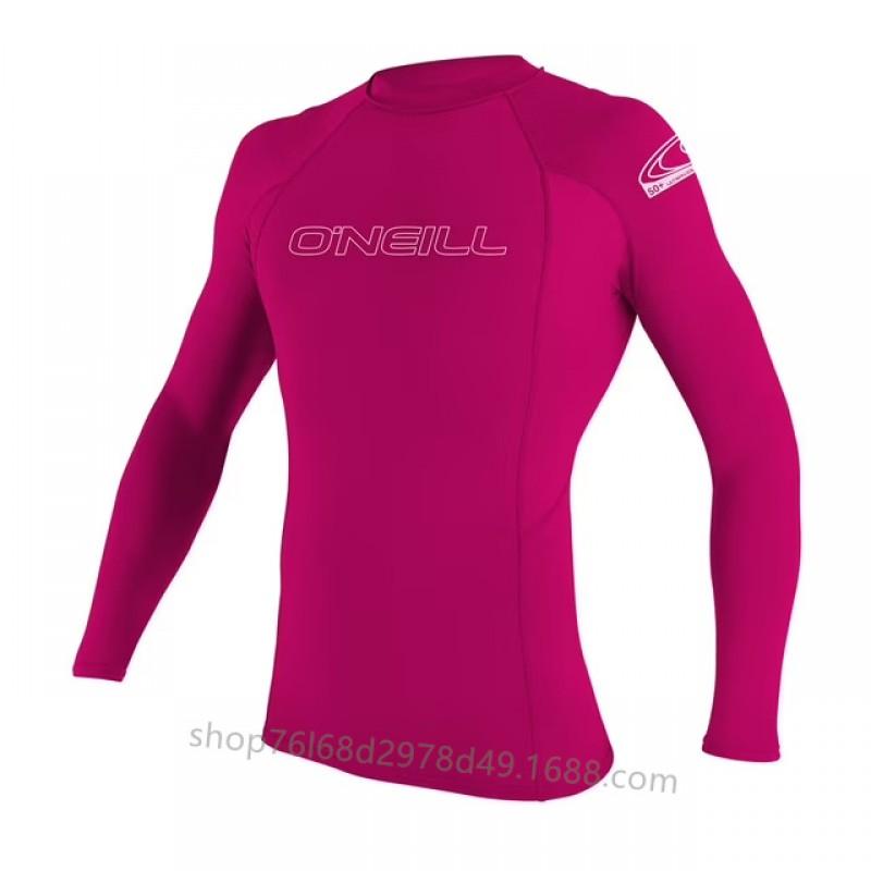Men Women UV Protection Long Sleeve Rash Guard Surfing Dive Suit Quick Dry Snorkeling Top High Neck