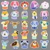 50 Puppy Avatars Doodle Stickers Cartoon Cute Hand-painted Decorative Water Cup Mobile Phone Case Suitcase Stickers