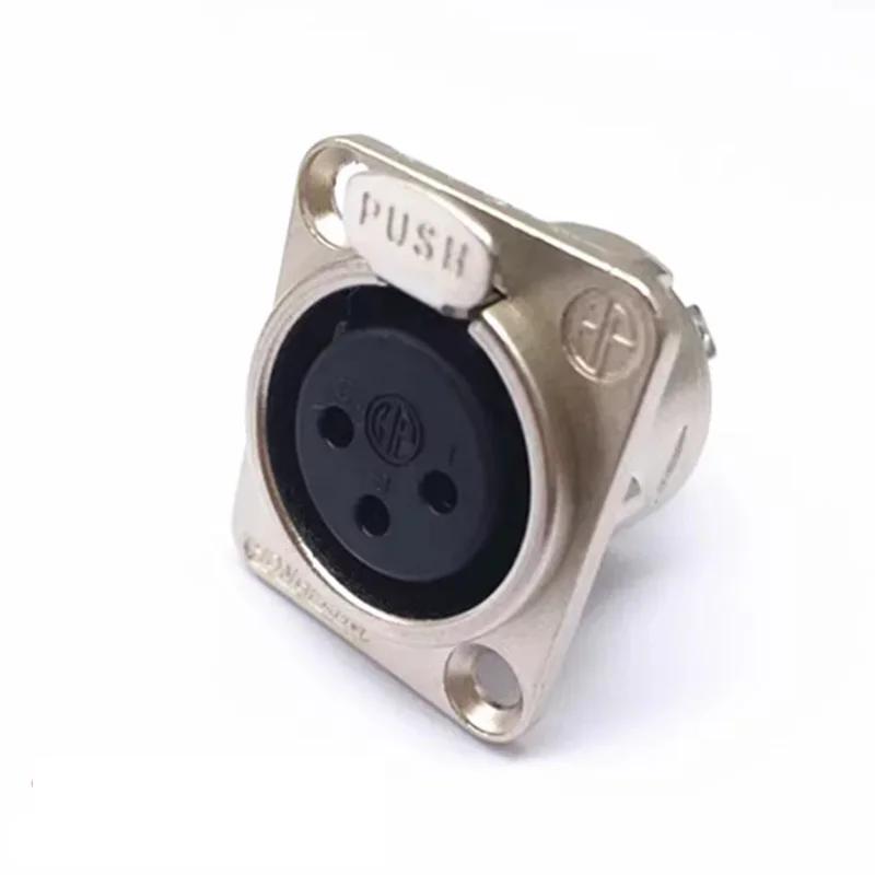 5/20/100Pcs XLR 3/4/5Pin Plug Male Female Jack XLR Socket with Copper Contact Panel Connector for Audio Microphone