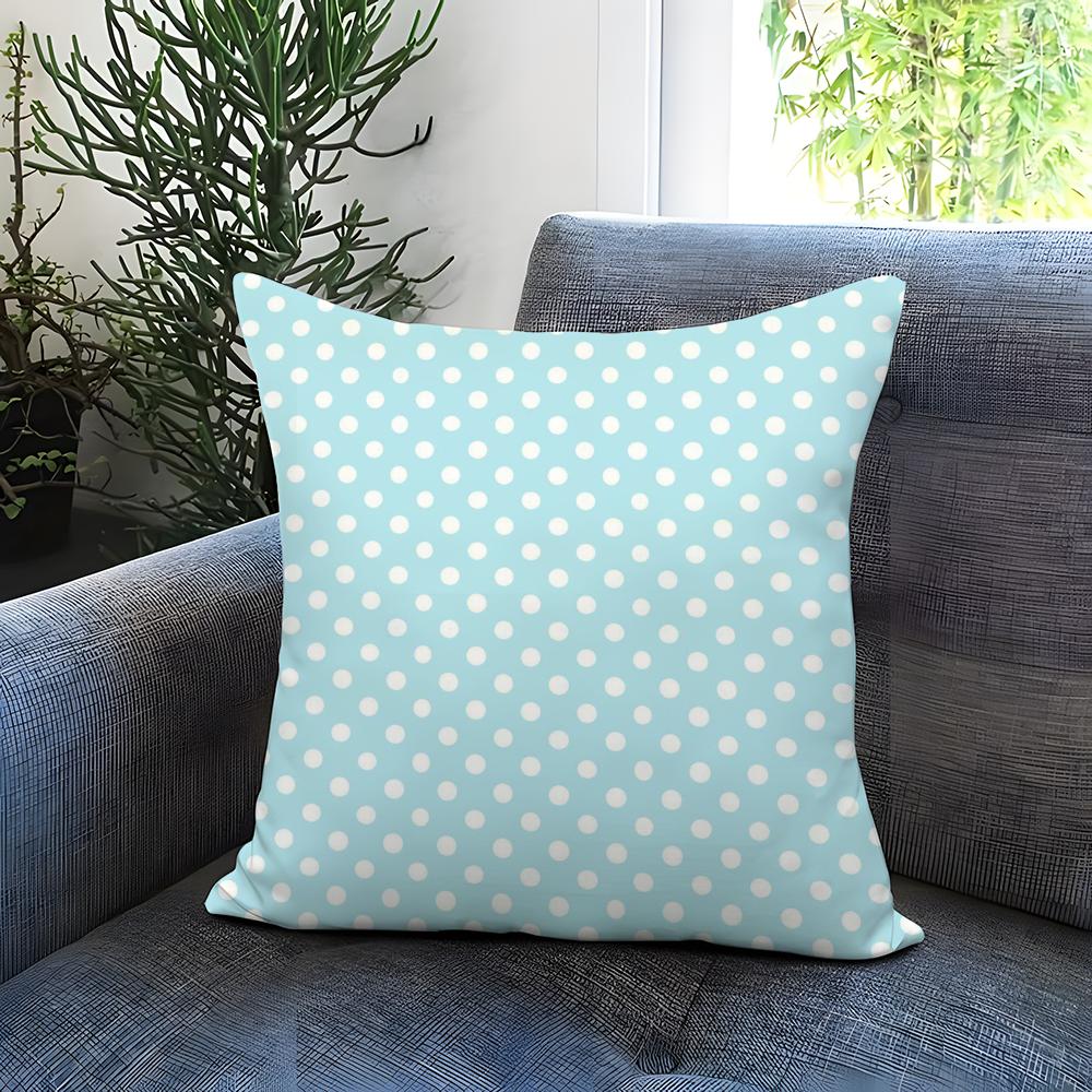 Polka Dots Cushion Cover Comfortable Reversible Pillow Cover Ideal for Car Sofa Bedroom Beyond