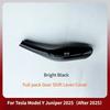 For Tesla Model Y Juniper 2025 ABS Carbon Fiber Steering Wheel Panel Button Trim Sticker Gear Lever Trim Interior Accessories