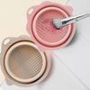 Foldable Makeup Brush Cleaner Bowl Portable Silicone Cosmetic Brushes Powder Puffs Makeup Sponges Cleaning Tool