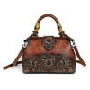 Ladies Luxury Handbag 2024 New Vintage Handmade Leather Carved Women Tote Bag Versatile Female Shopping Shoulder Crossbody Bags
