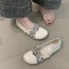 French Soft-soled Round-headed Ballet Single Shoes Women's 2025 Spring and Autumn New Flat-soled Mary Jane Shoes Versatile Evening Doudou Shoes