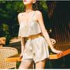Korea Dongdaemun Loose Split Camisole Two-Piece Slimming Swimsuit with Tummy Control