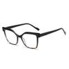 New Fashion Color Blocked Women's Reading Glasses Retro Ultra Light Neutral Large Frame Versatile Anti Blue Light Glasses