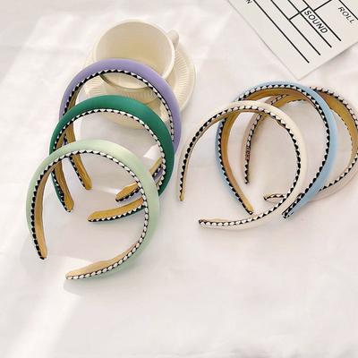 Color Sponge Hair Accessories Retro Women Headband Solid Fashion Headdress Hairpin