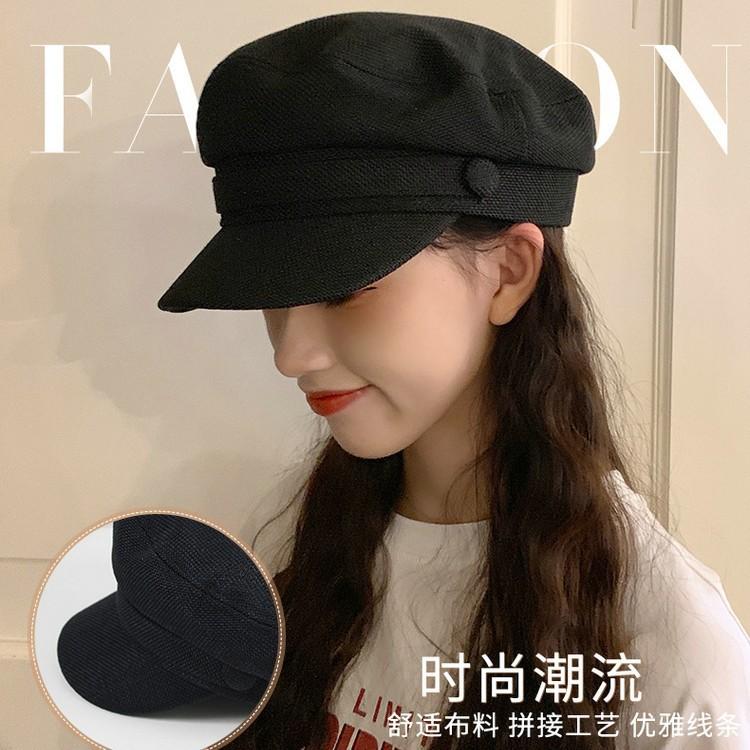 Hat female internet celebrity beret navy hat spring summer autumn winter fashion Korean version octagonal retro duckbill Caps