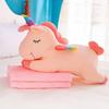 Unicorn Plush Toy & Blanket Combo with Customizable Logo
