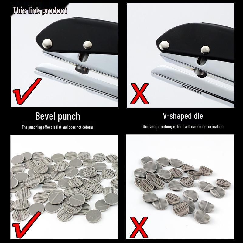 PVC Edge Banding Hole Punch Tool with 8mm Puncher & Guide Screw for Drywall Nail Concealing