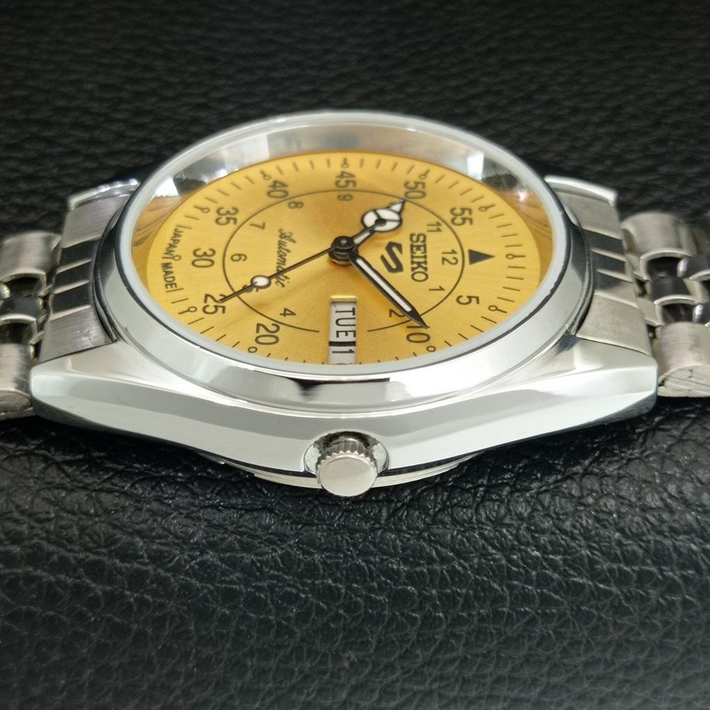 REFURBISHED SEIKO 5 AUTOMATIC 6309A VINTAGE JAPAN MENS GOLDEN WATCH a442288-1