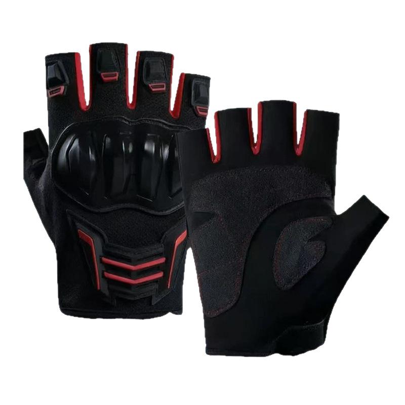 Motorcycle Riding Gloves Non-slip Riding Gloves Anti-fall Outdoor Bicycle Riding Half-finger Gloves