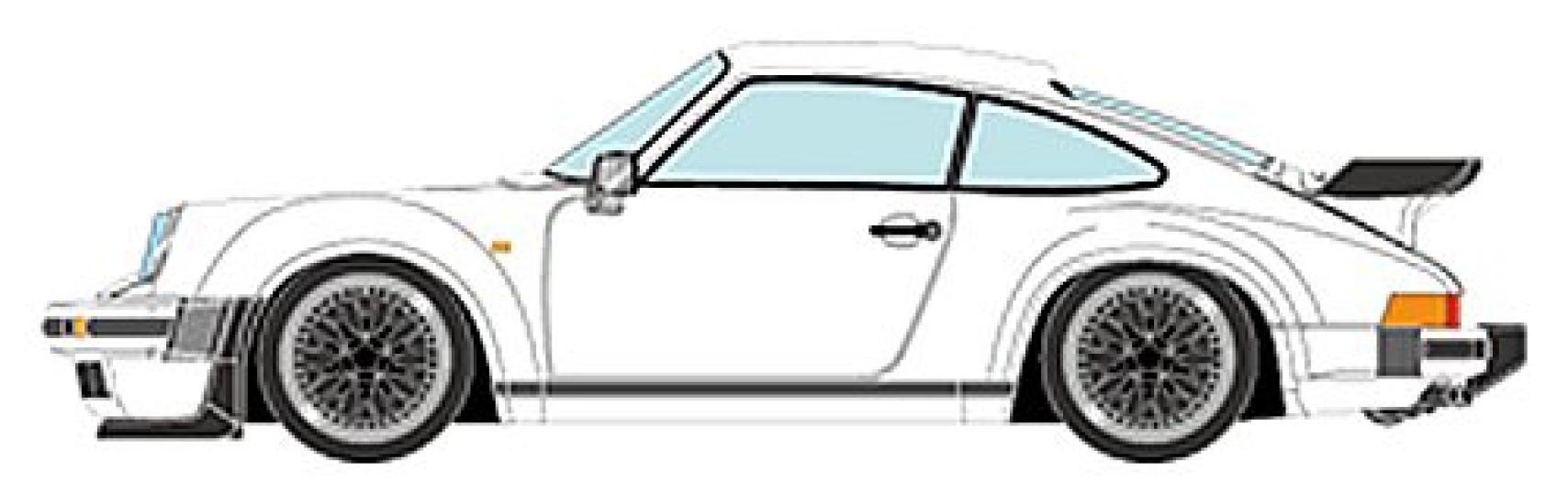 

VISION Porsche 930 turbo 1988 wheels finished product Make-up 1/43 white/black