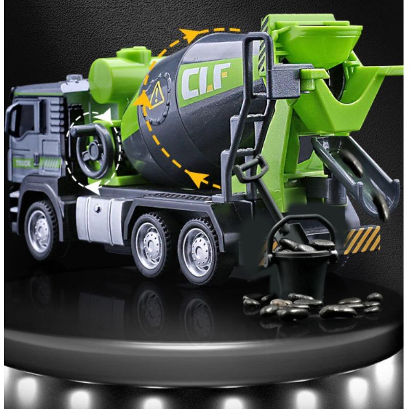 1/50 Alloy Pull Back Tippbil Engineering Billeksaker, Simuleringsblandare Billeksaker, Originalförpackningspresenter