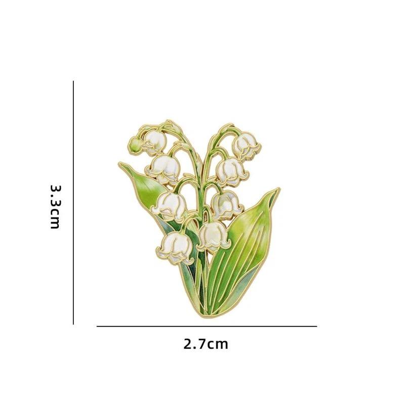 Elegant Botanical Enamel Flower Pins Assorted Plant Lapel Brooches Nature Badges For Womens  Jewelry Accessories
