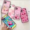 Anime K-Kirby Lovely Phone Case For Iphone 16 15 17 13 14 12 11 Pro Max Plus Black Shell Cover Case