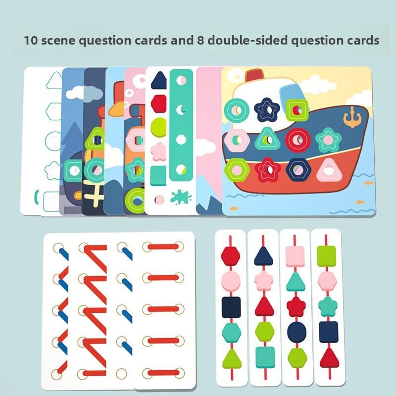 Wooden Mushroom Peg Puzzle For Kids Educational Toy For Brain Development