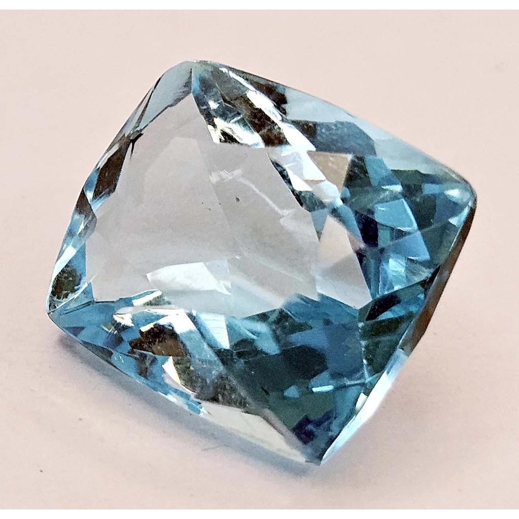 Aquamarine Blue Color For Necklace 10+ Ct Cushion Cut Stunning Gemstone