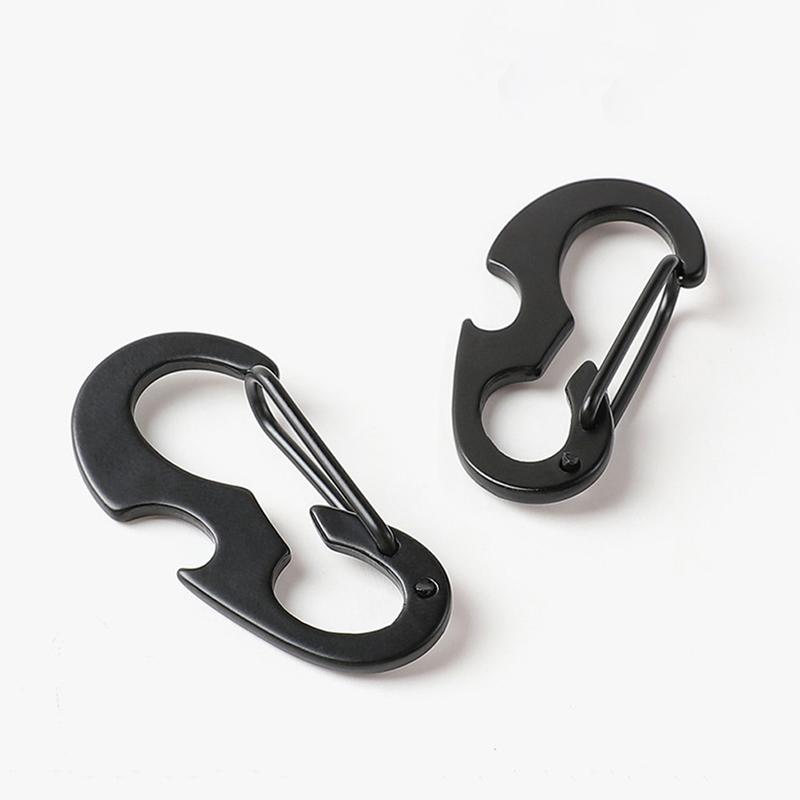 Outdoor Keychain Tool Multi Tool Spring Hook Buckle Bottle Opener Carabiner