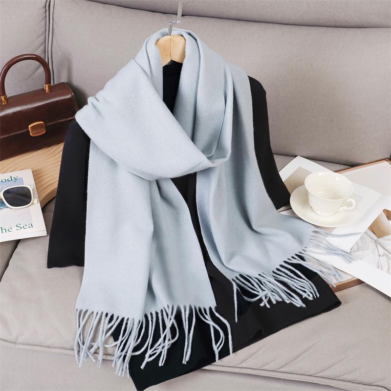 69 Colors Winter Scarf for Women Warm Cashmere Scarves Hijab Solid Lady Long Shawl Wrap Female Pashmina Bandana Poncho Stoles