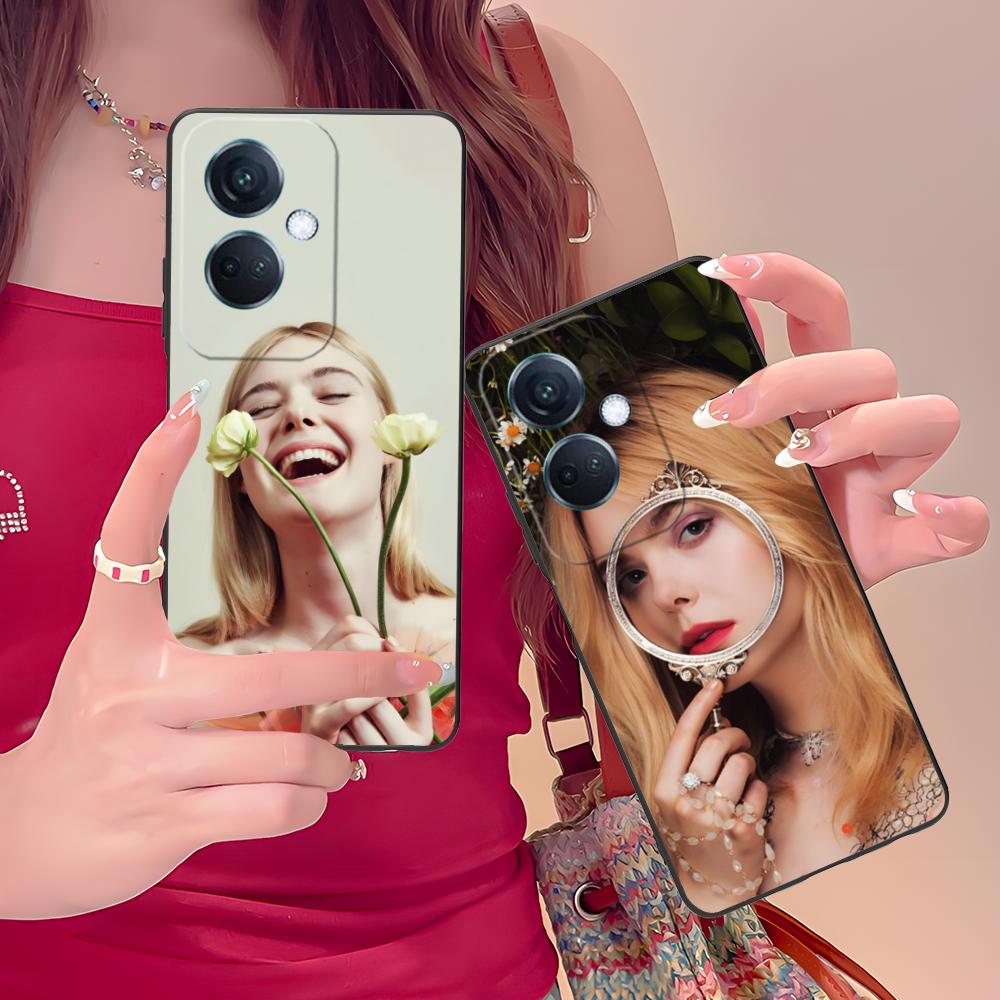 Elle Fanning Matte TPU Mobile Phone Case for OPPO Find X9 X8 X7 X6 X5 X3 X2 Plus S Pro Ultra Lite Colorful Printing Cover