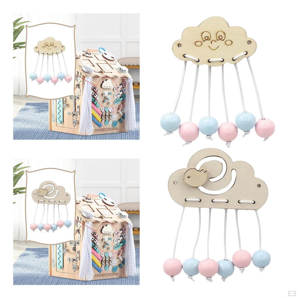 Busy Board Accessories Cloudy Pendant Early Educational Basic Skills Developmental Activities Wooden