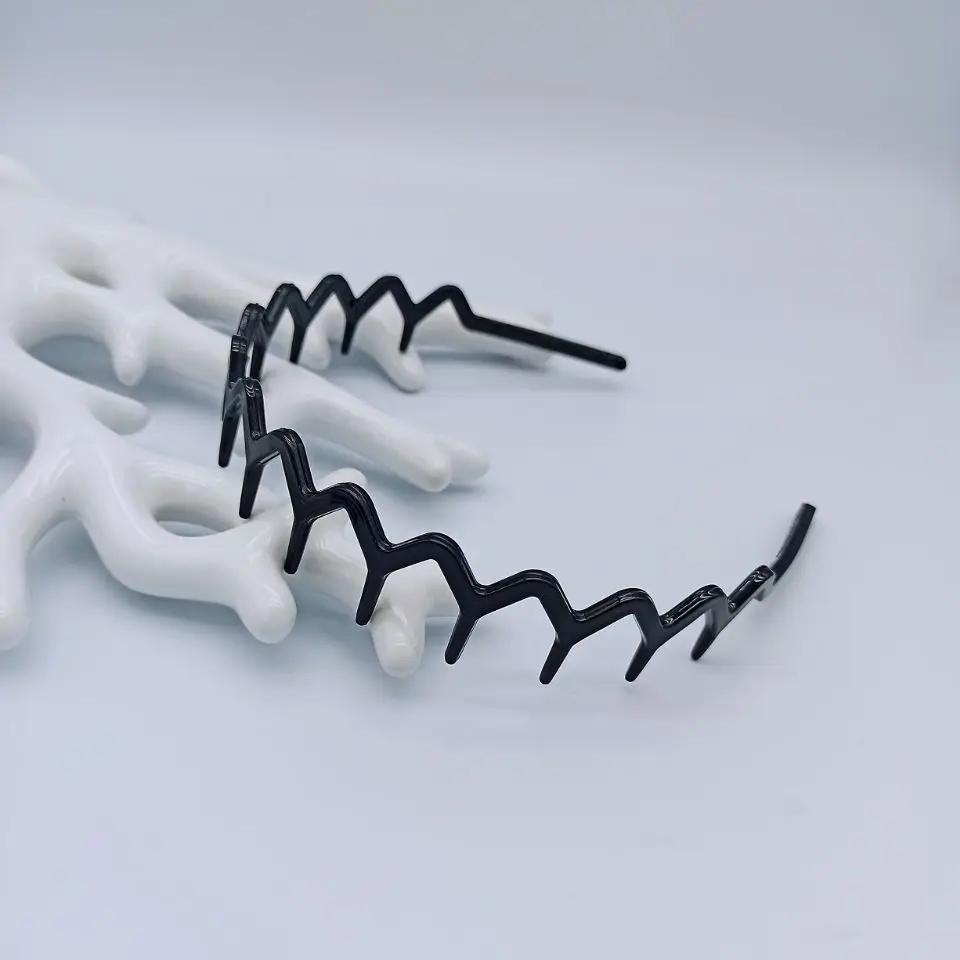 Acetic Acid Headband Comb Tooth Hair Band Women, Retro Wide-brimmed Hairband, Wavy Toothed Hoop, Girls Hair Accessories, Jewelry