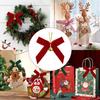 10Pcs Velvety Ribbon Bowknot Ornament with Bell Christmas Tree Hanging Decoration For Wreath Festival Celebration