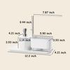 Kitchen Soap Dispenser Set with Dishcloth Holder, Dish Soap Dispenser for Kitchen Sink 5-in-1 Organizer for Kitchen Sink Countertop Storage, Kitchen