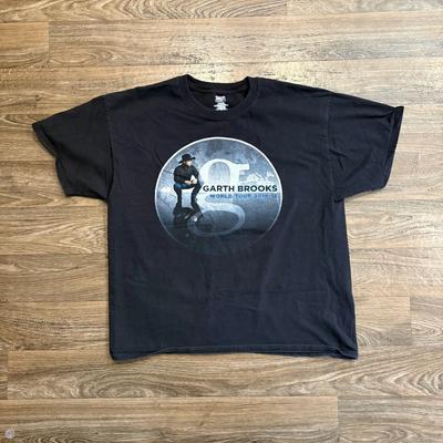 Y2K / Garth Brooks Welttournee 2014–15 Schwarzes Konzert-T-Shirt Hanes Beefy Größe XL