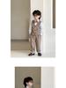 2025 Autumn British Plaid Tuxedo Suit for Kids: Boys' & Girls' Performance Vest Costume