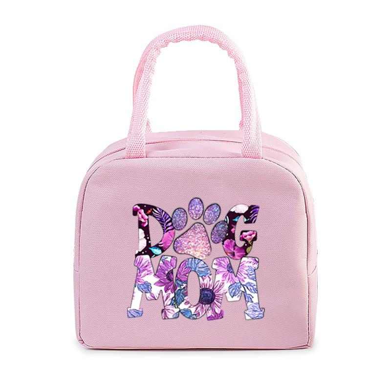 Portable Lunch Bags Dachshund Heartbeat Print Women Men Thermal Insulation Lunch Box Children School Lunch Bento Storage Handbag