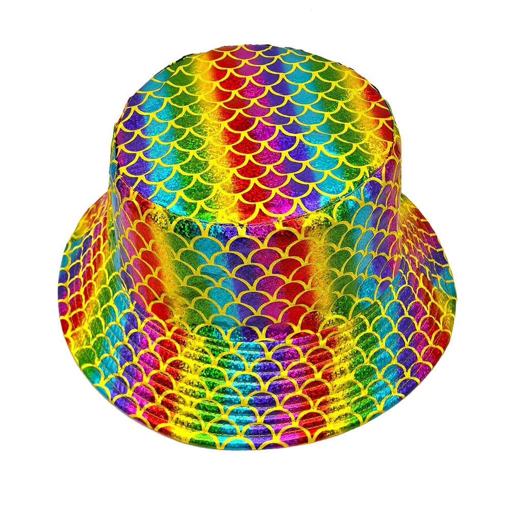 Bling Colorful Reflection Hiphop Bucket Hats Women Men Decorate Fisherman Hat Unisex Sun Gorras Travel Panama Summer Sunscreen