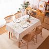 Modern Simple Polyester Hemp Digital Printing Tulip Spring Flower Decorative Tablecloth Rectangular Coffee Table Tablecloth Dining Table