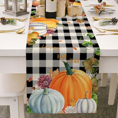 Thanksgiving-Esstischläufer, Ahornblatt, Hochzeitsdekoration, Tischdecke für Esstisch