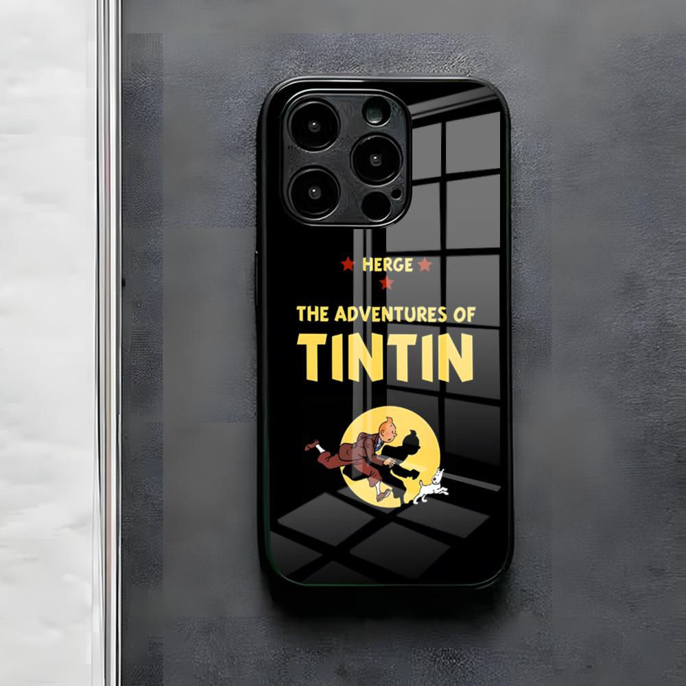 The Adventures Of T-TintinS Phone Case For IPhone 17 Air 16 E Pro Max 15 14 13 Mini 12 Pro 11 Max Plus Black Glass Cover