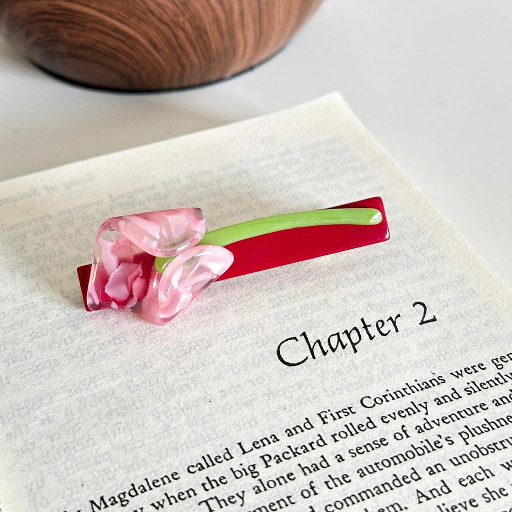 Adorable Flower Pattern Acetate Hair Claw Clip For Women Stylish And Trendy Design