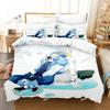 Anime DRAMAtical Murder Game Bedding Set Printed Bed Set Duvet Cover Sheet Pillowcase Bed Soft Quilt Cover Full Queen King Size