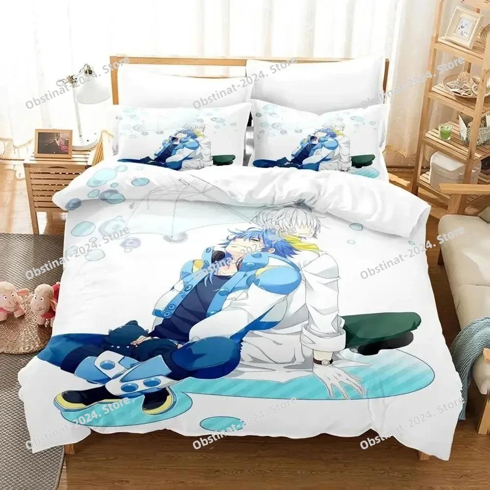 Anime DRAMAtical Murder Game Bedding Set Printed Bed Set Duvet Cover Sheet Pillowcase Bed Soft Quilt Cover Full Queen King Size