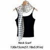 Fashion Detachable Chiffon Long Scarf Polka Dots Versatile Thin Rose Decor Neck Scarf Elegant Scarf Shawl Women Girls Gifts
